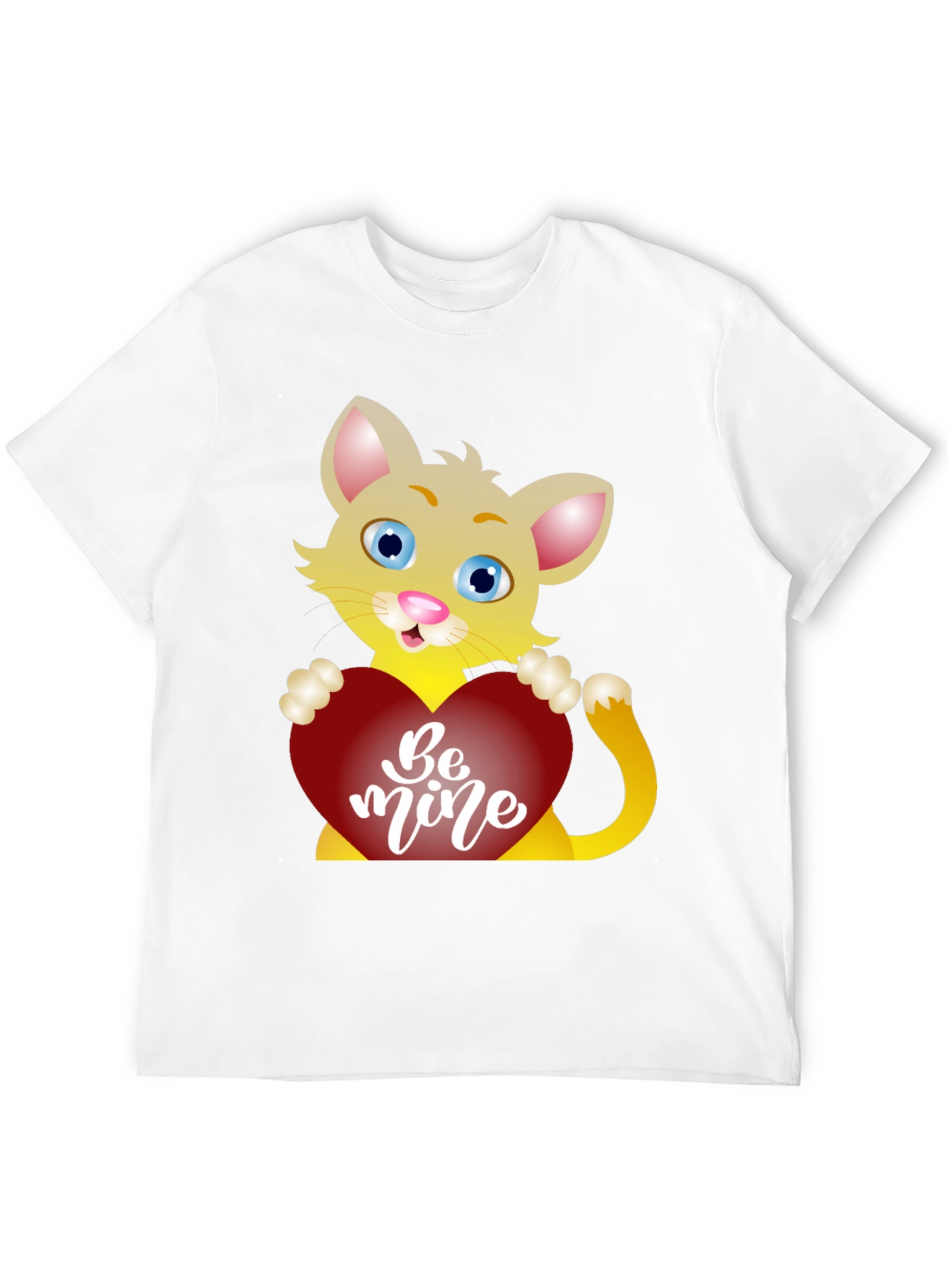 Cute Cat Be Mine Valentines Day T-Shirt