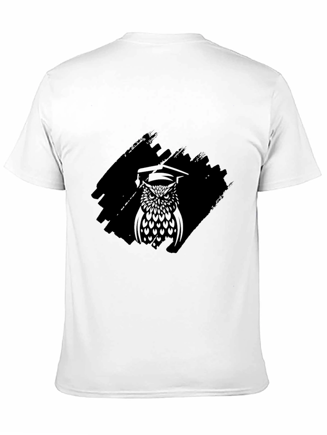 Mens Black Owl Graphic Print T-Shirt