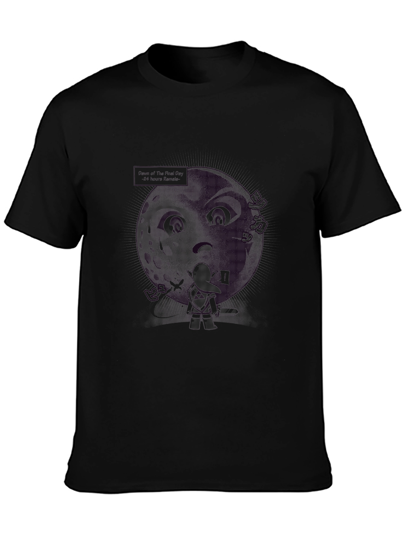 Graphic Print Mens Black T-Shirt