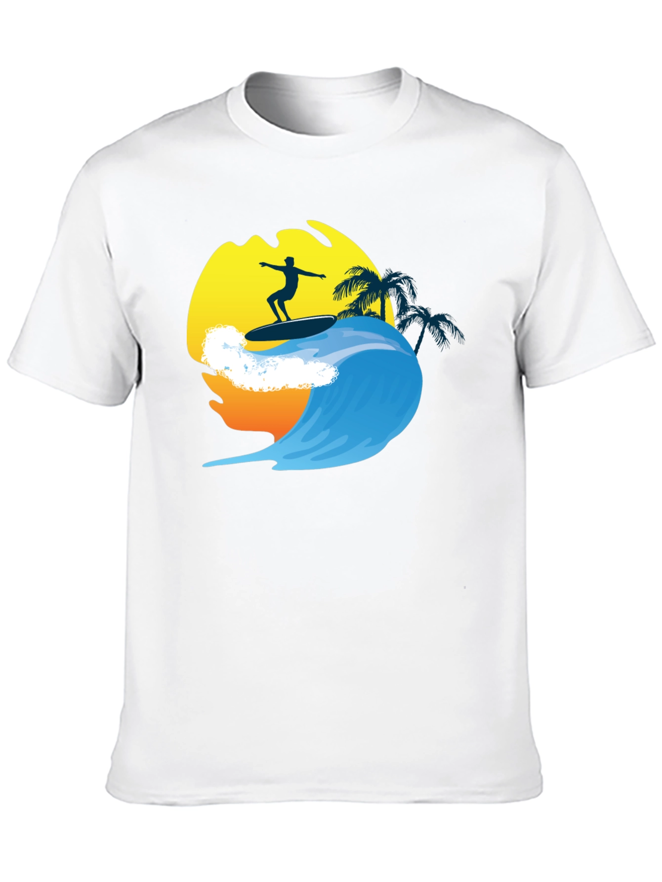 Surfer Wave Graphic Tee - Cool Summer Vibes T-Shirt