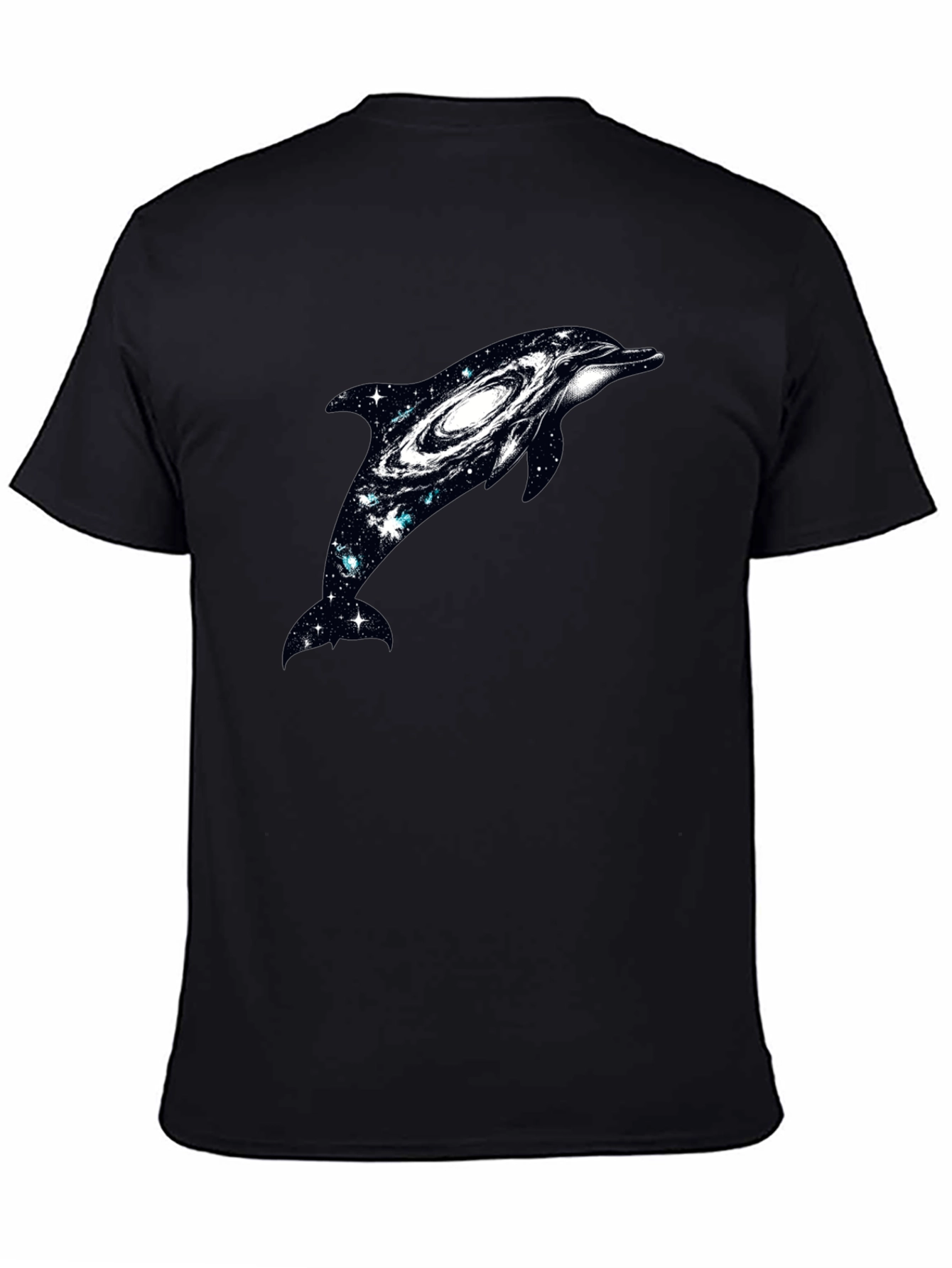 Galaxy Dolphin Graphic Tee - Unique Space Design