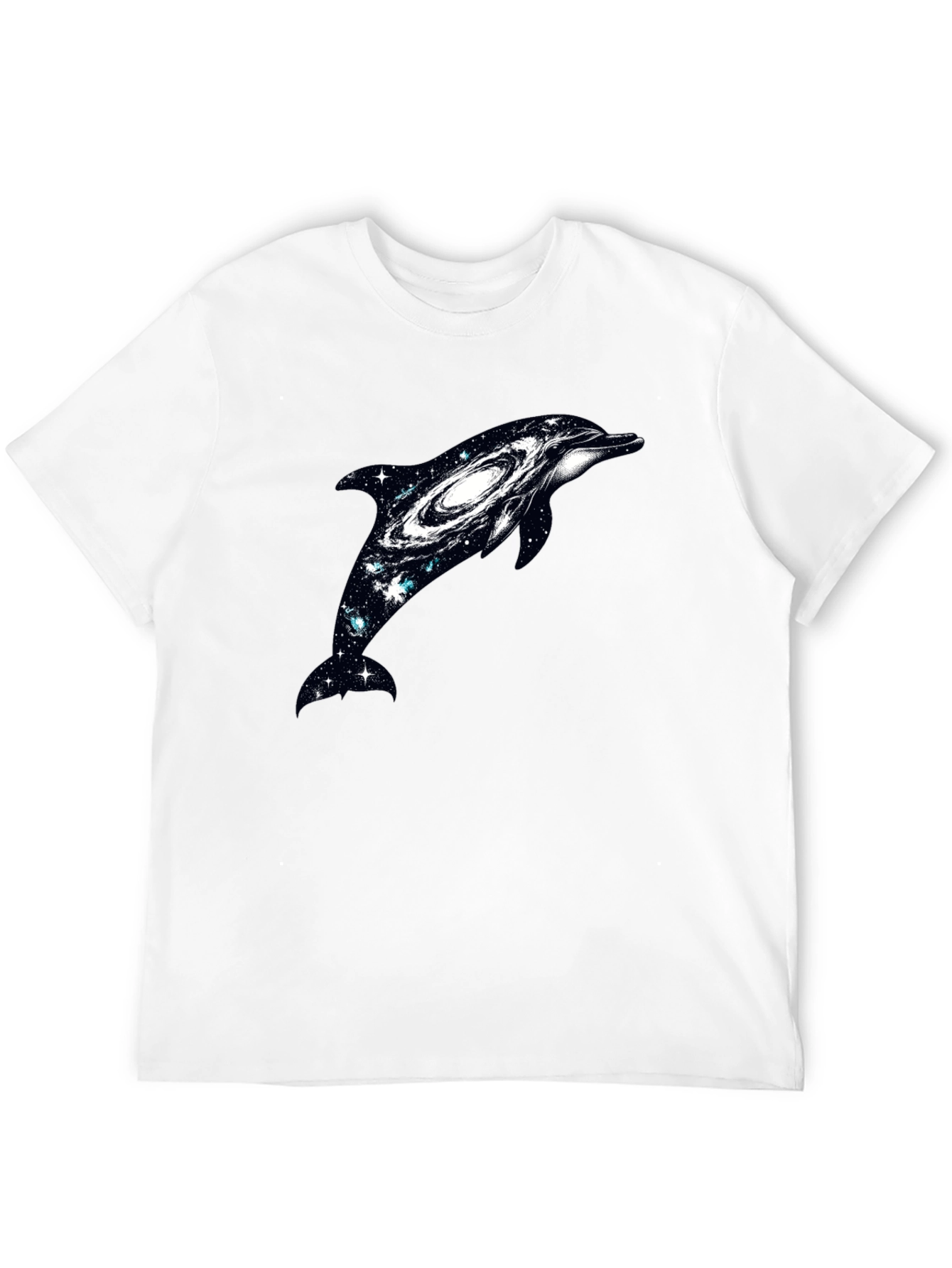 Galaxy Dolphin Graphic Tee - Unique Space Design
