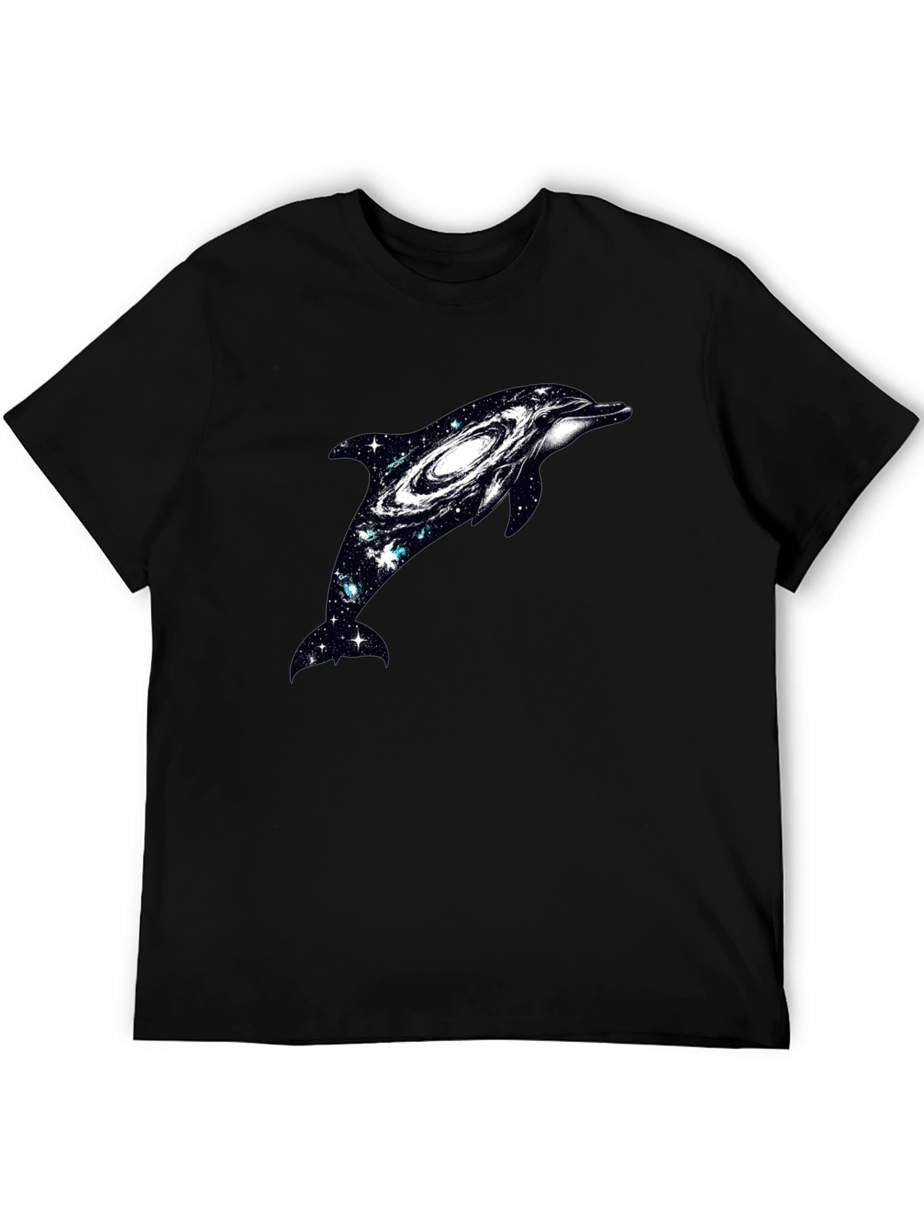 Galaxy Dolphin Graphic Tee - Unique Space Design