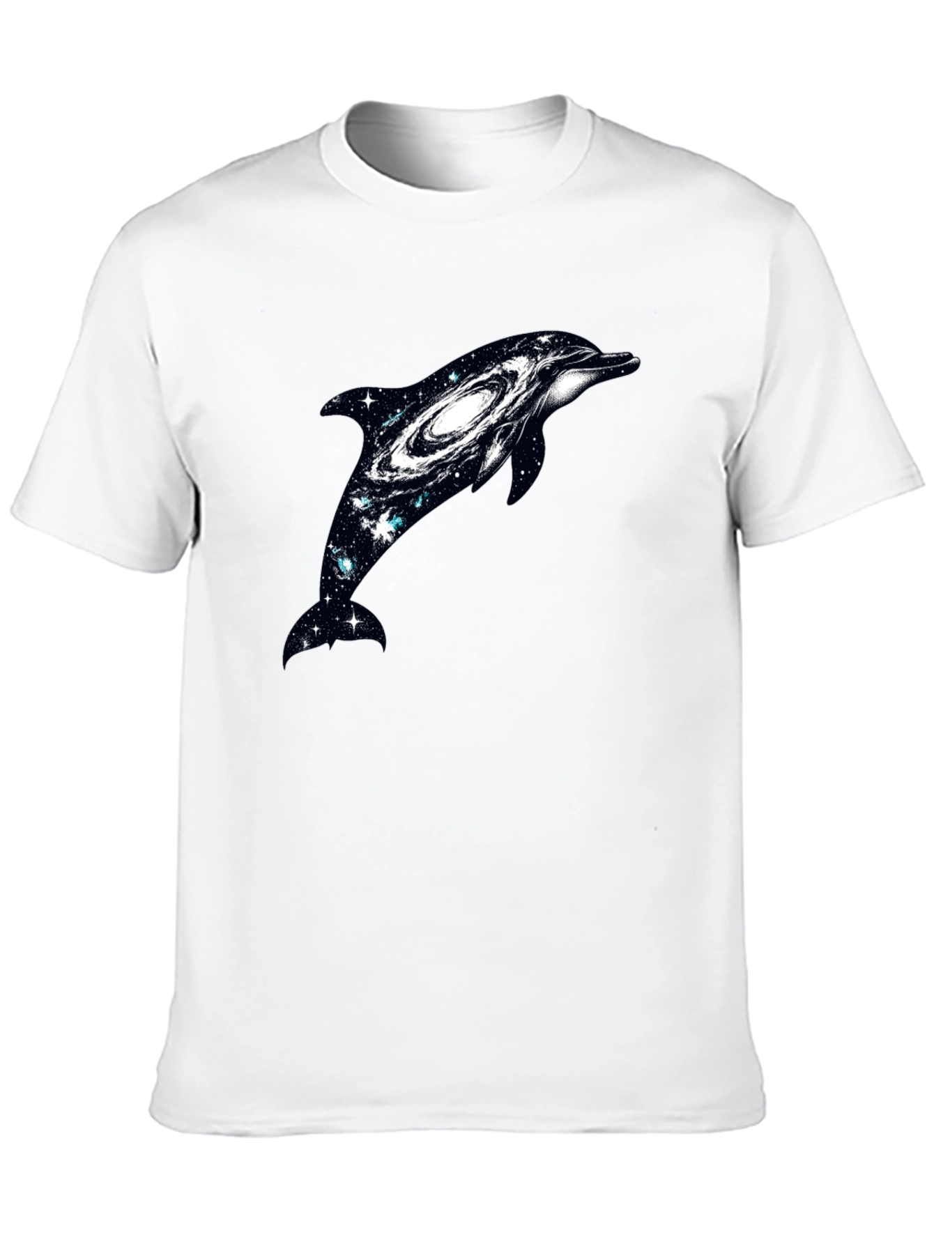 Galaxy Dolphin Graphic Tee - Unique Space Design