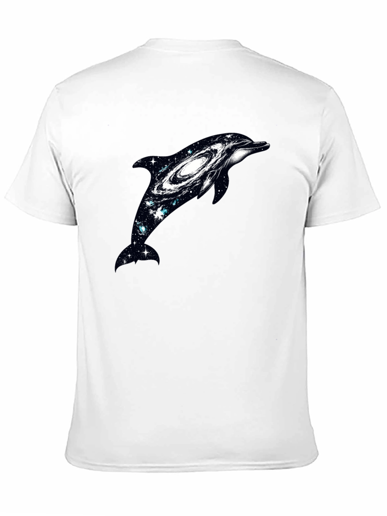 Galaxy Dolphin Graphic Tee - Unique Space Design