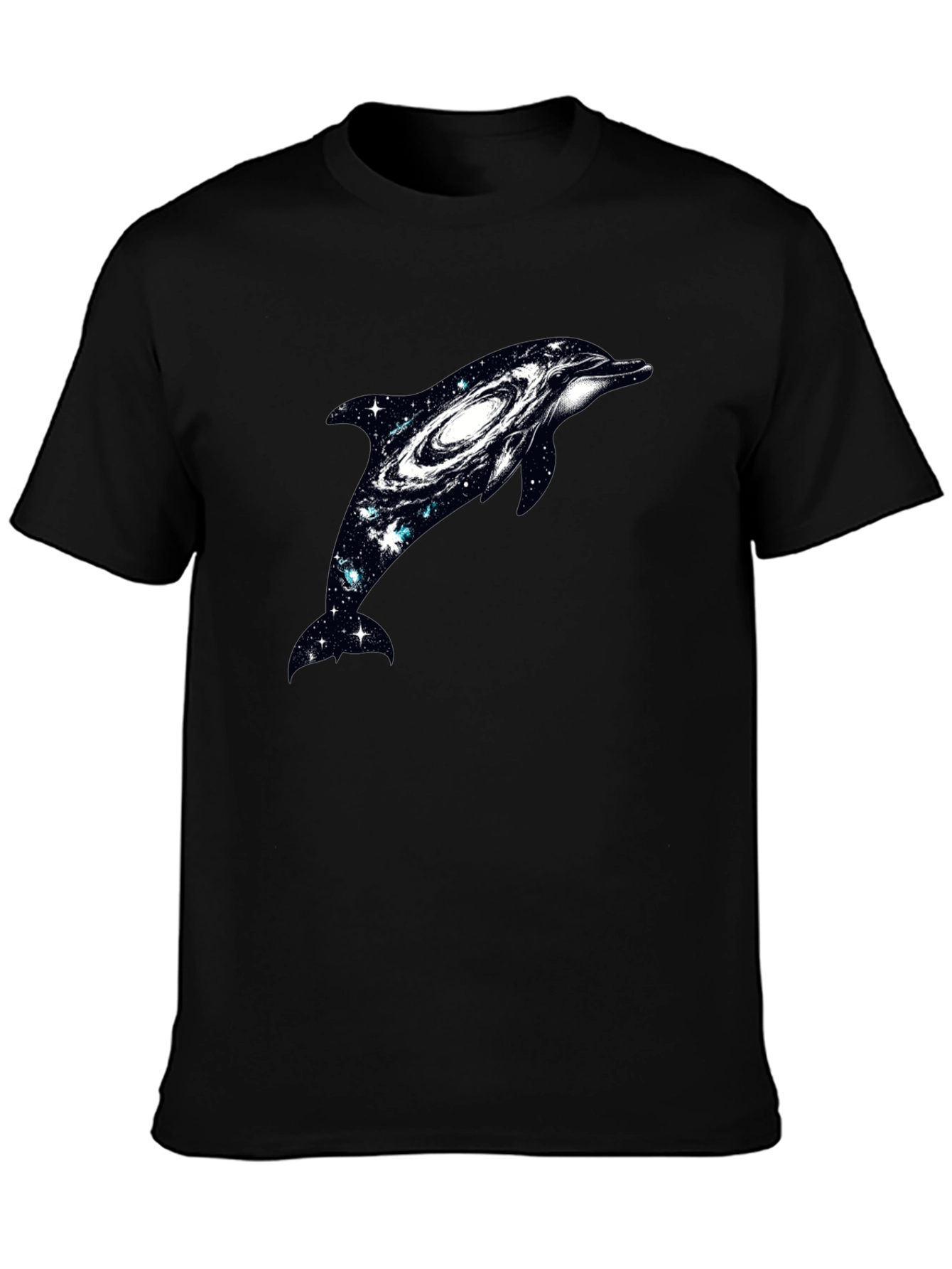 Galaxy Dolphin Graphic Tee - Unique Space Design