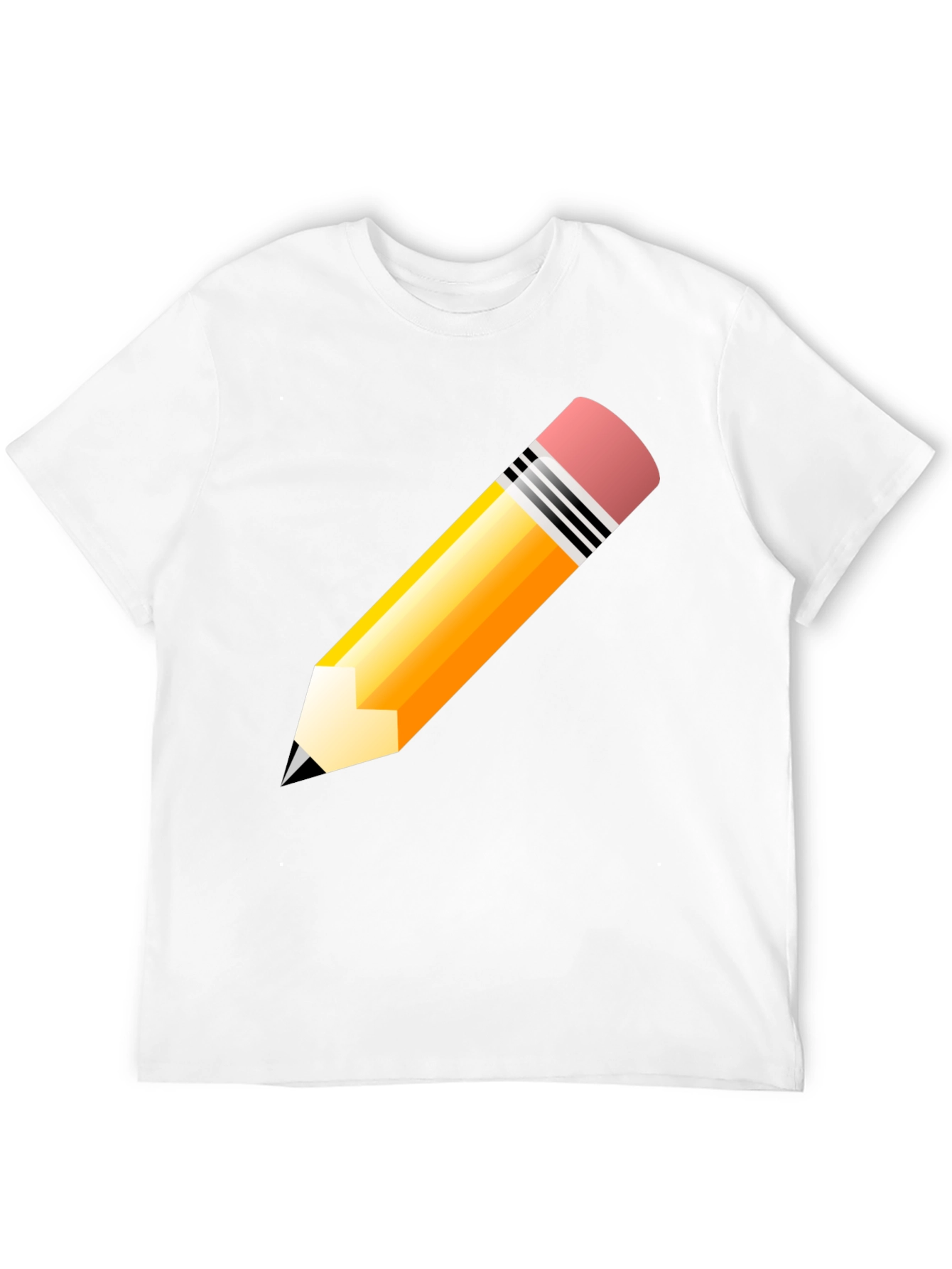 Pencil Graphic T-Shirt - Black Cotton Tee