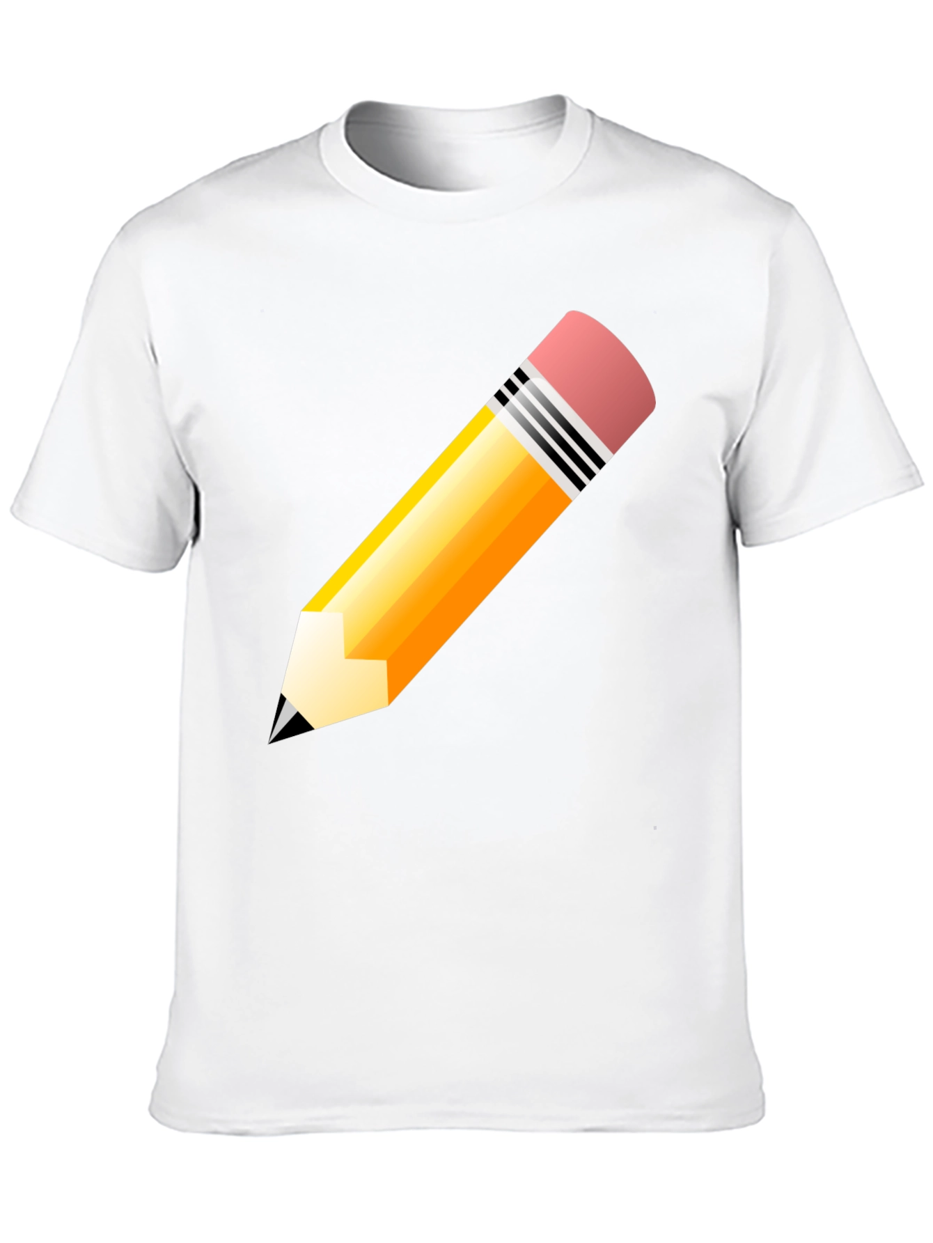 Pencil Graphic T-Shirt - Black Cotton Tee