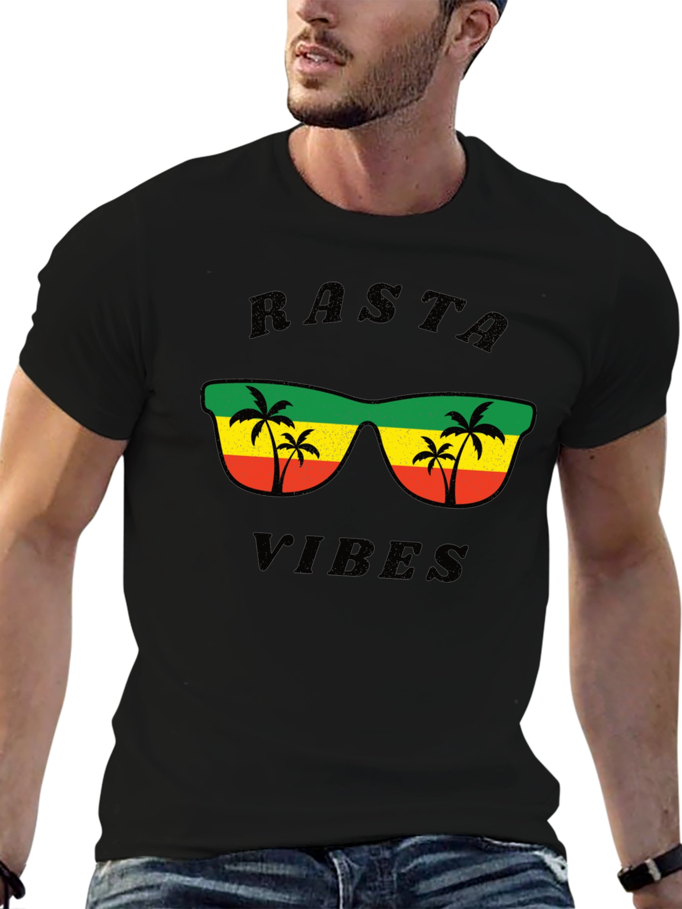 Rasta Vibes T-Shirt - Reggae Style Graphic Tee
