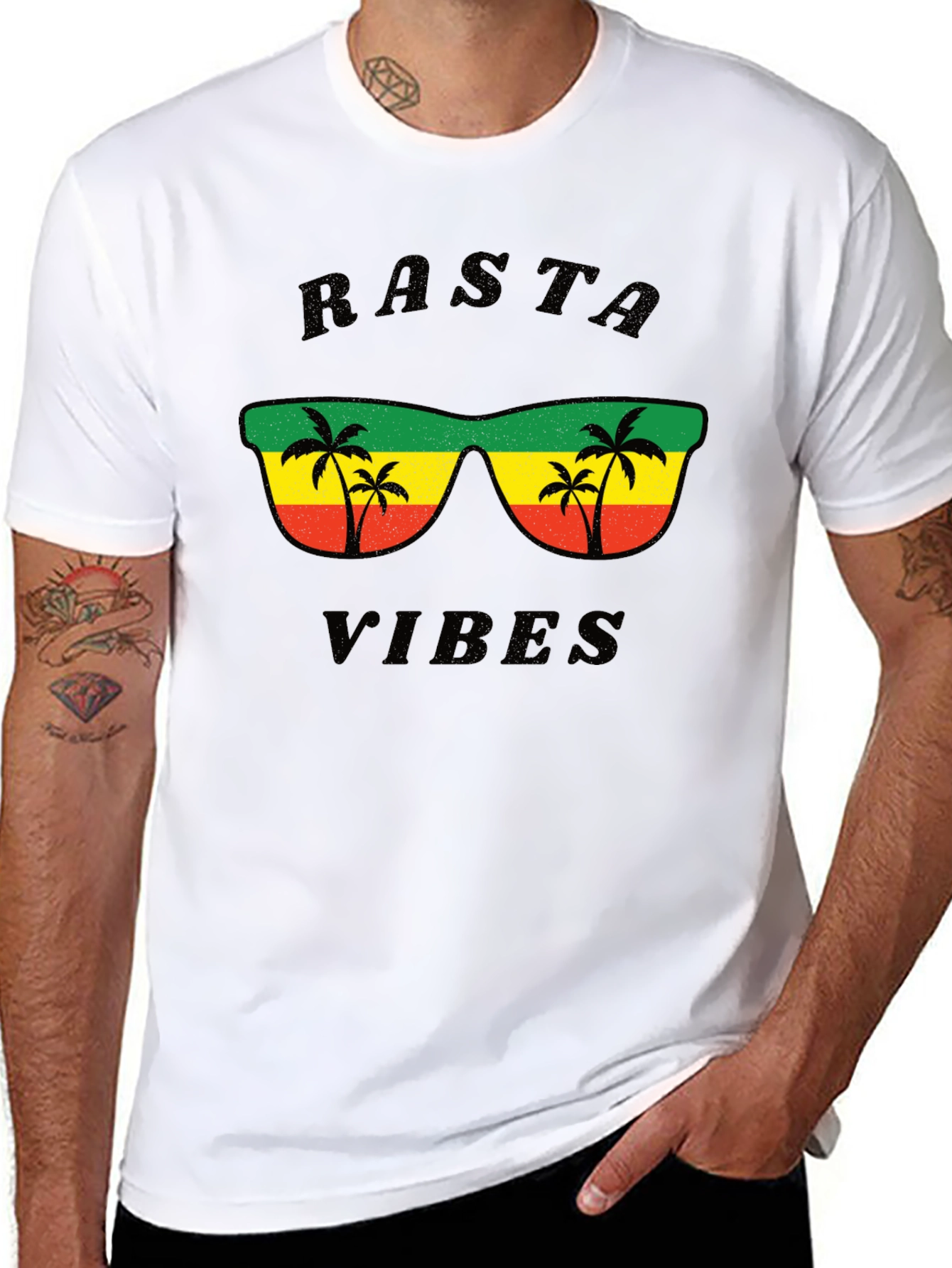 Rasta Vibes T-Shirt - Reggae Style Graphic Tee