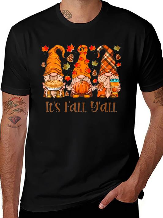Fall Gnomes T-Shirt - Its Fall Yall - Autumn Graphic Tee
