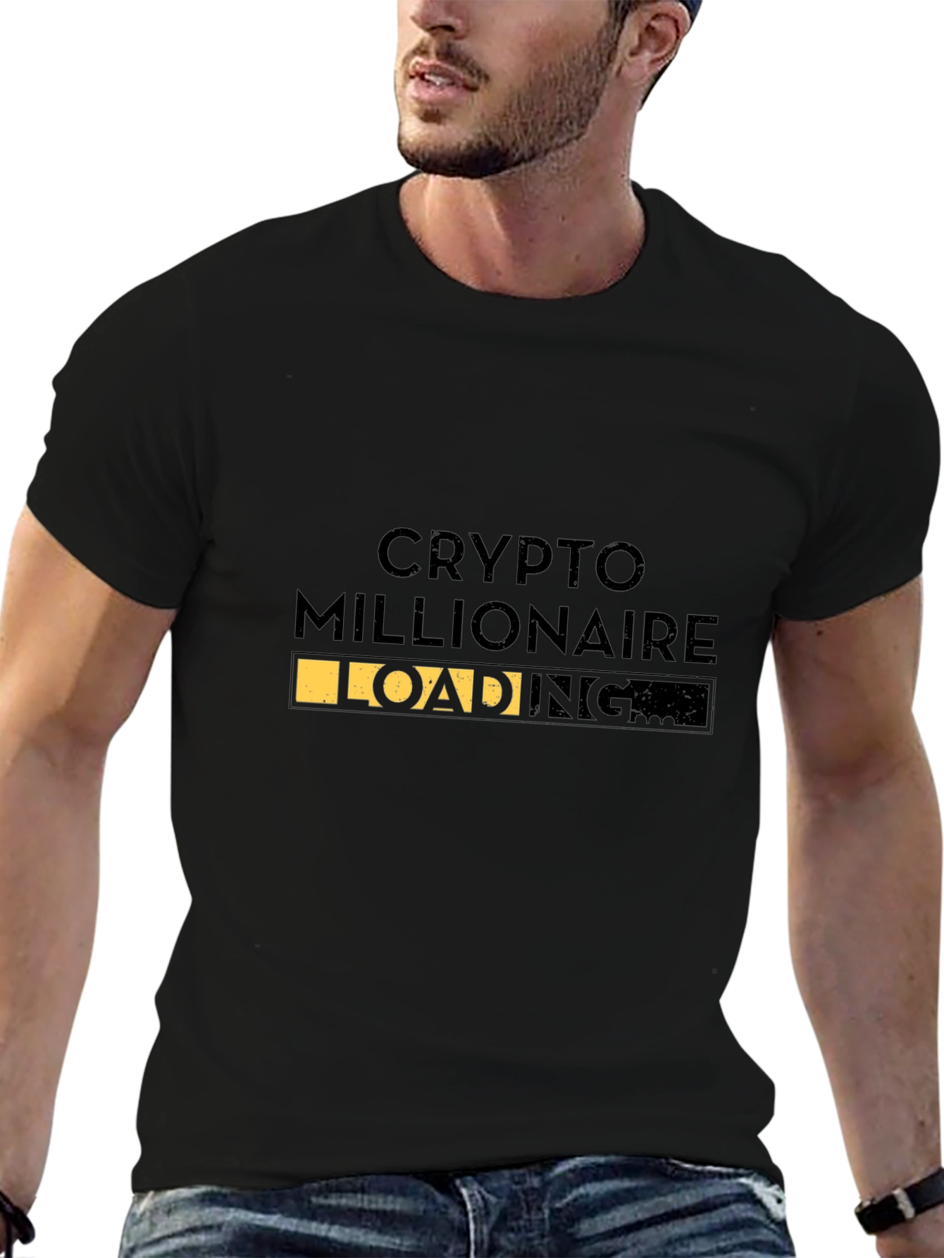 Crypto Millionaire Loading Black T-Shirt