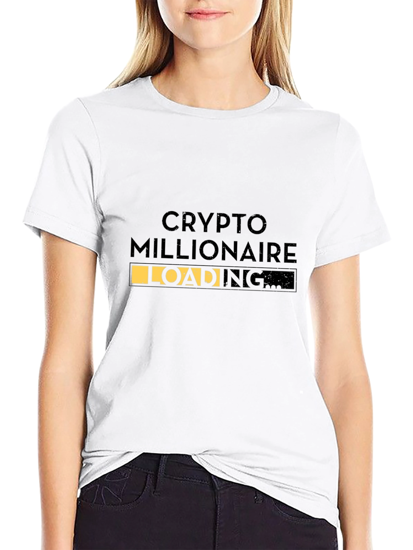 Crypto Millionaire Loading Black T-Shirt