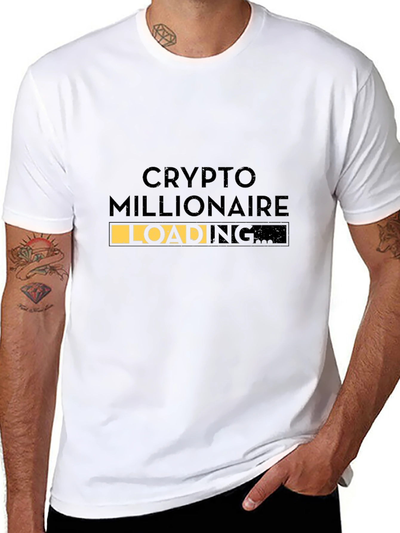 Crypto Millionaire Loading Black T-Shirt