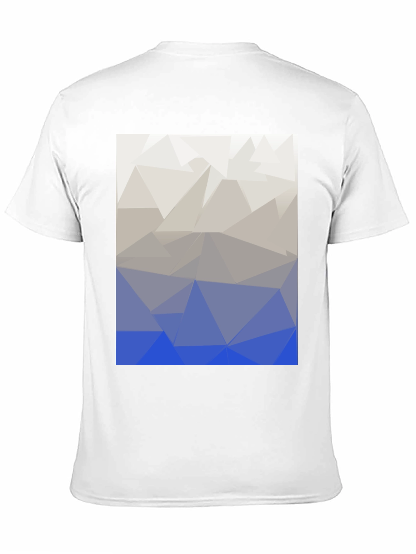 Abstract Geometric Triangle Print T-Shirt - Black