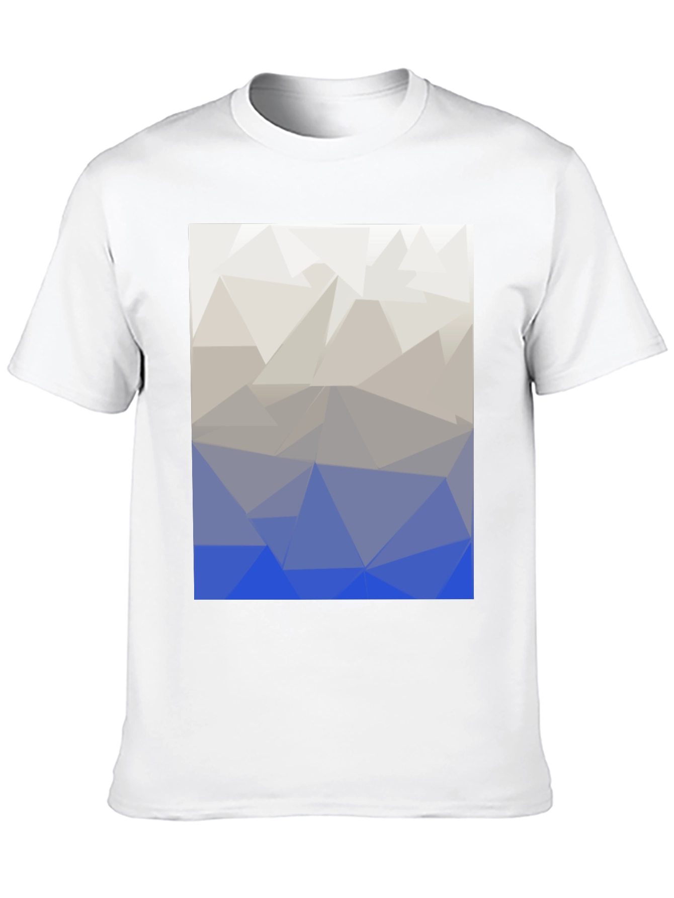 Abstract Geometric Triangle Print T-Shirt - Black