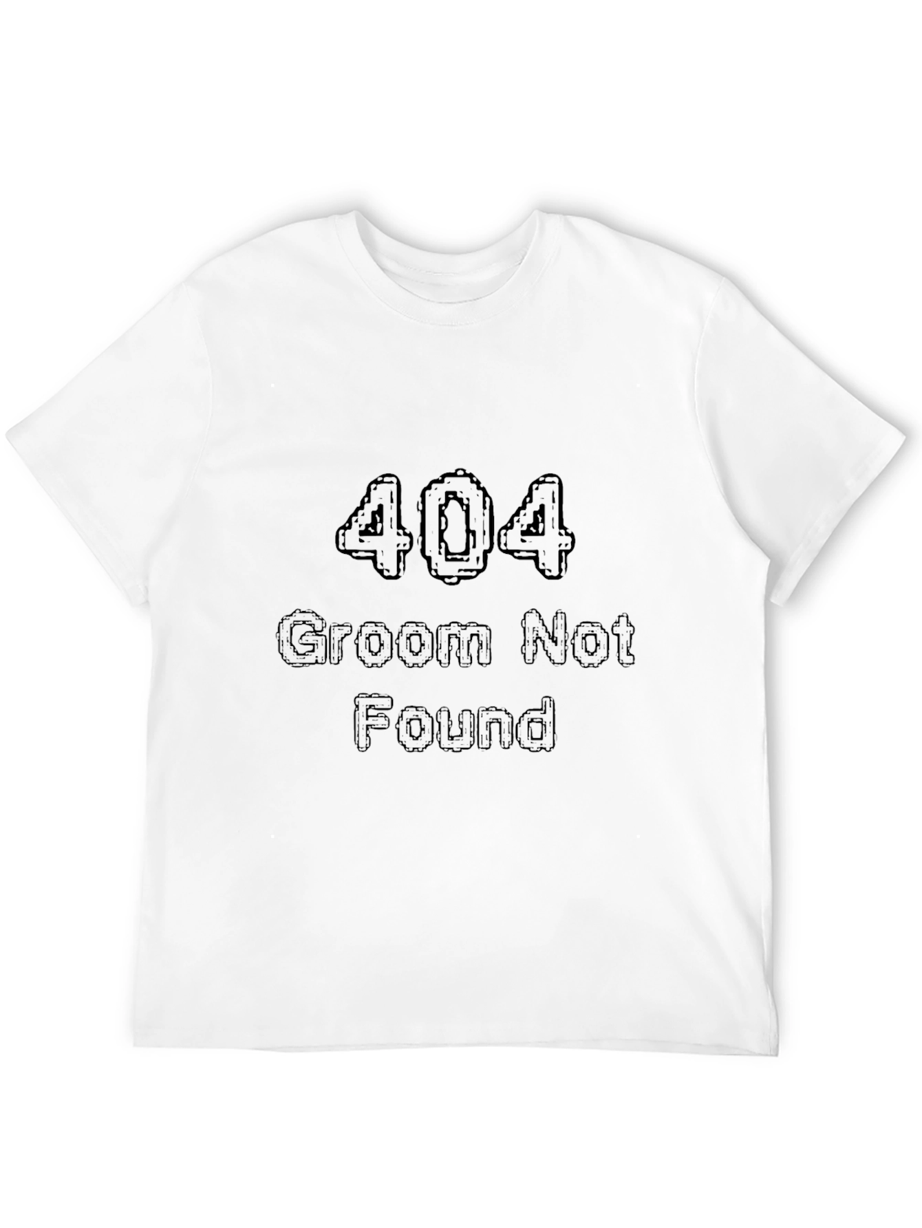 404 Groom Not Found Black T-Shirt