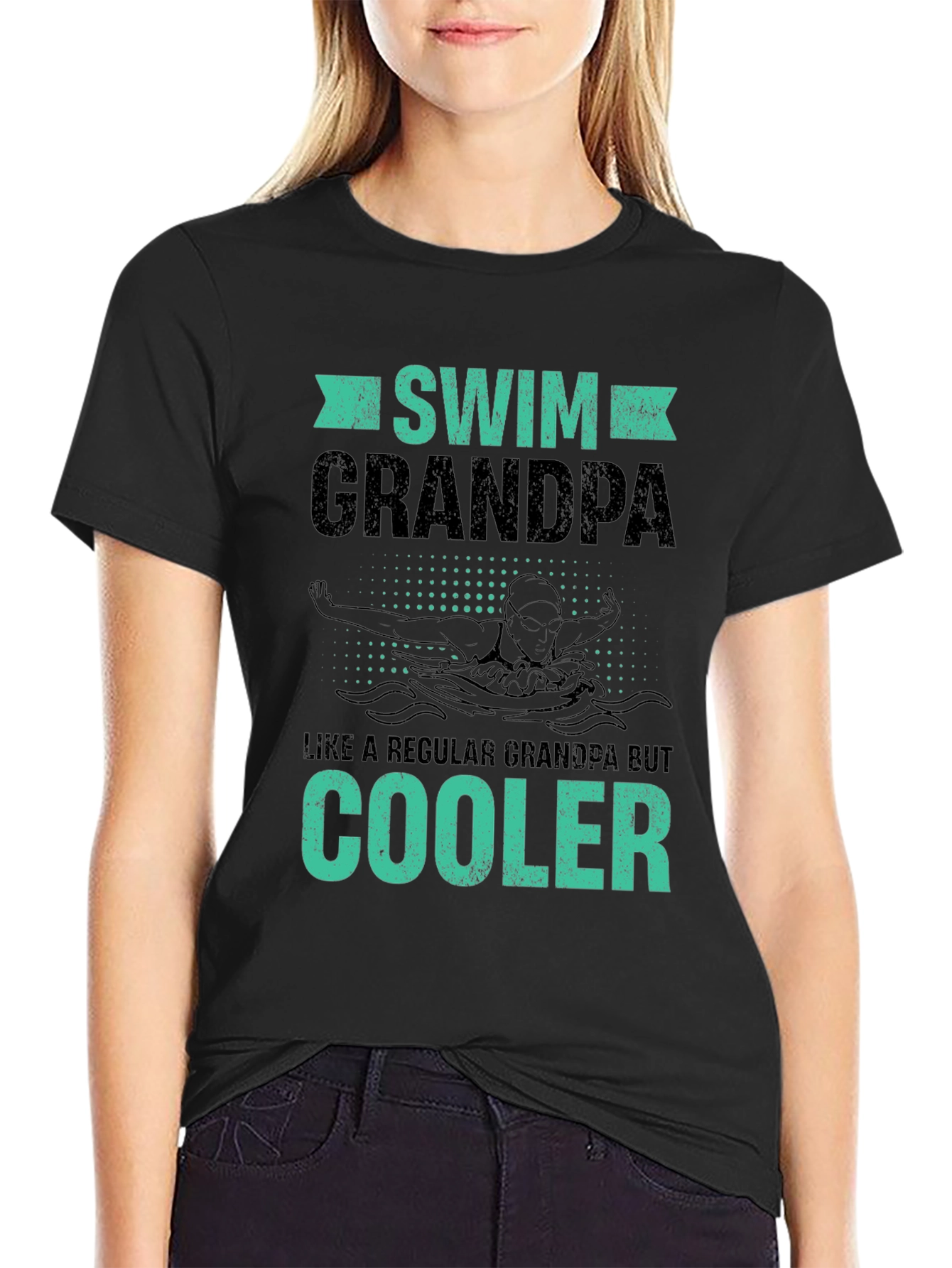 Swim Grandpa T-Shirt - Cool Grandpa Swimmer Gift