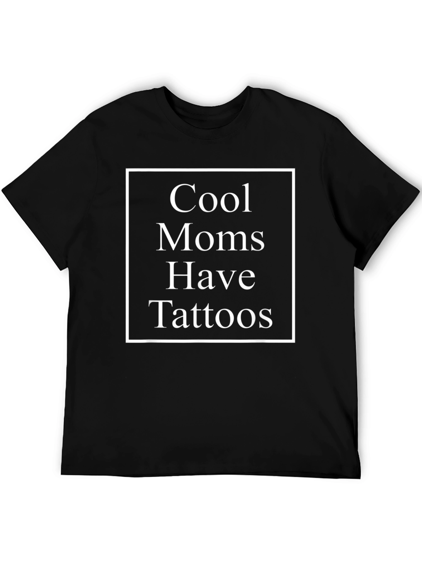 Cool Moms Have Tattoos Black Graphic T-Shirt