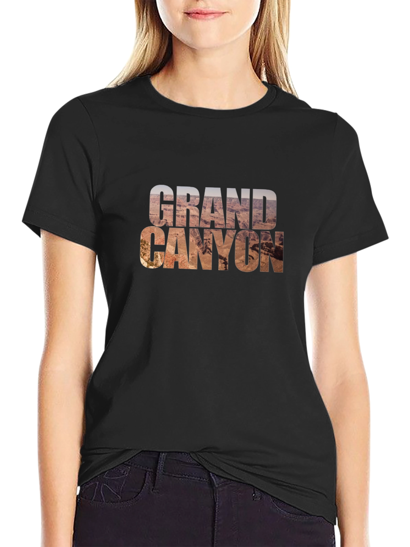 Grand Canyon Black Graphic T-Shirt
