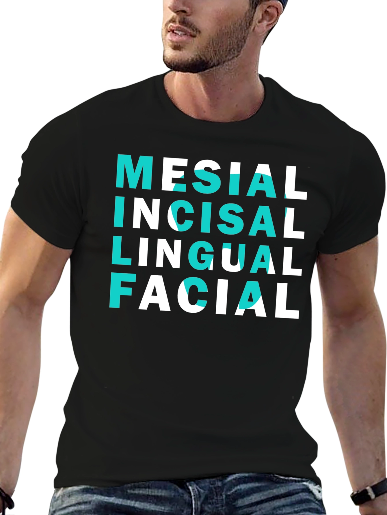 Dental Anatomy T-Shirt - Mesial Incisal Lingual Facial Tee