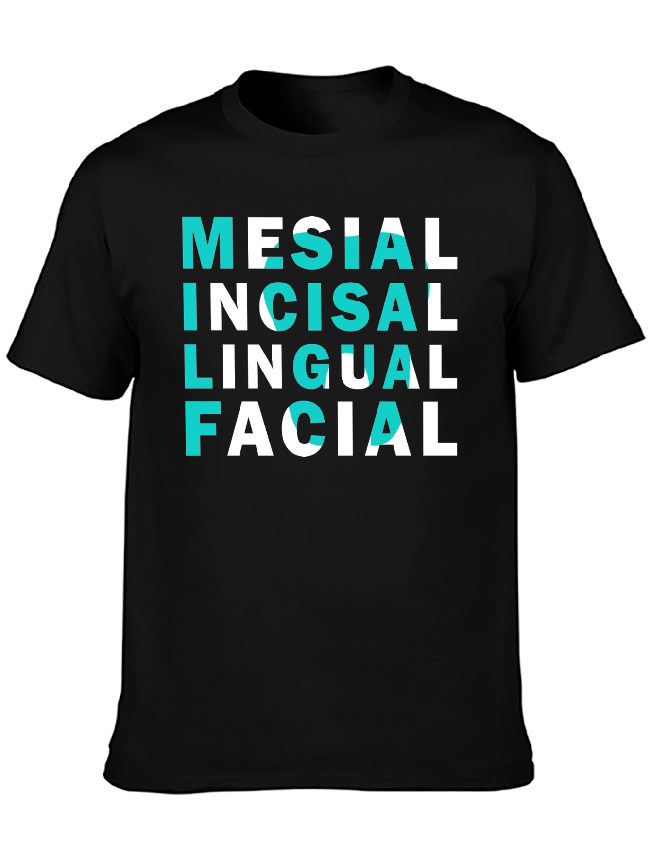 Dental Anatomy T-Shirt - Mesial Incisal Lingual Facial Tee