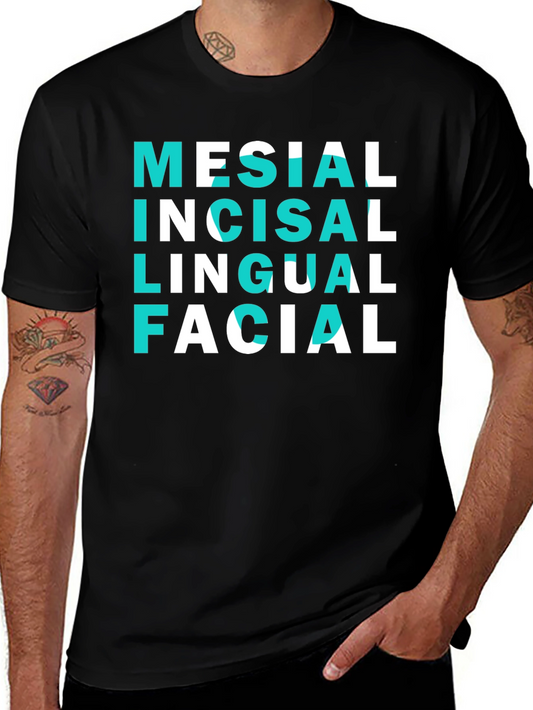 Dental Anatomy T-Shirt - Mesial Incisal Lingual Facial Tee