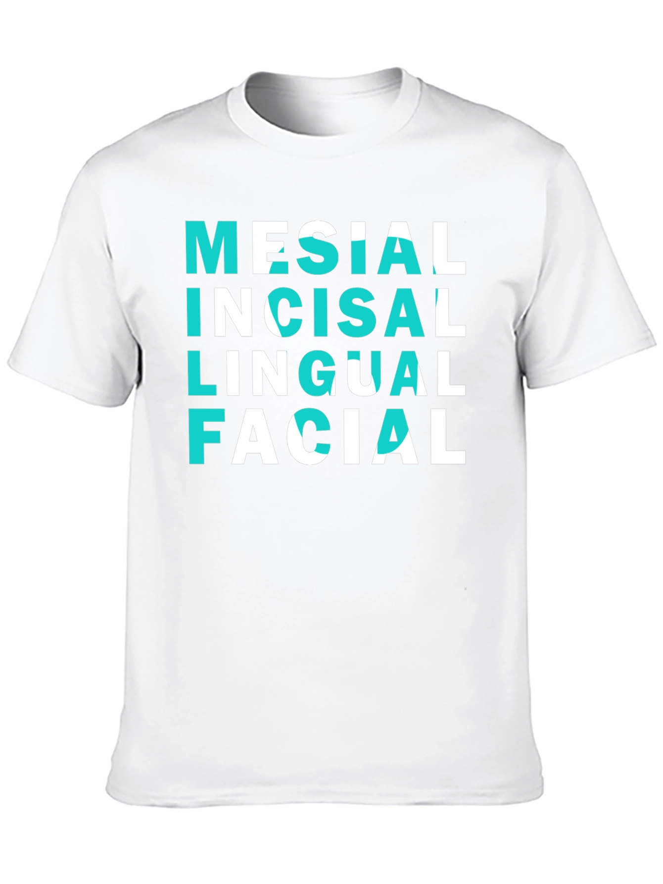 Dental Anatomy T-Shirt - Mesial Incisal Lingual Facial Tee