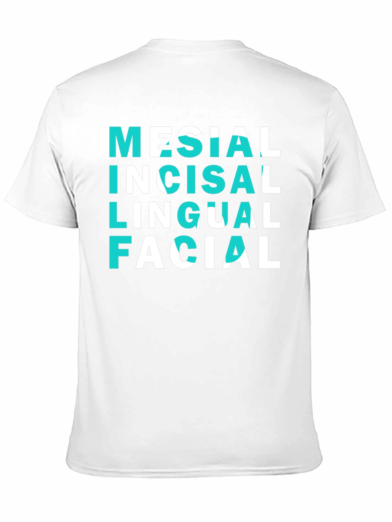 Dental Anatomy T-Shirt - Mesial Incisal Lingual Facial Tee
