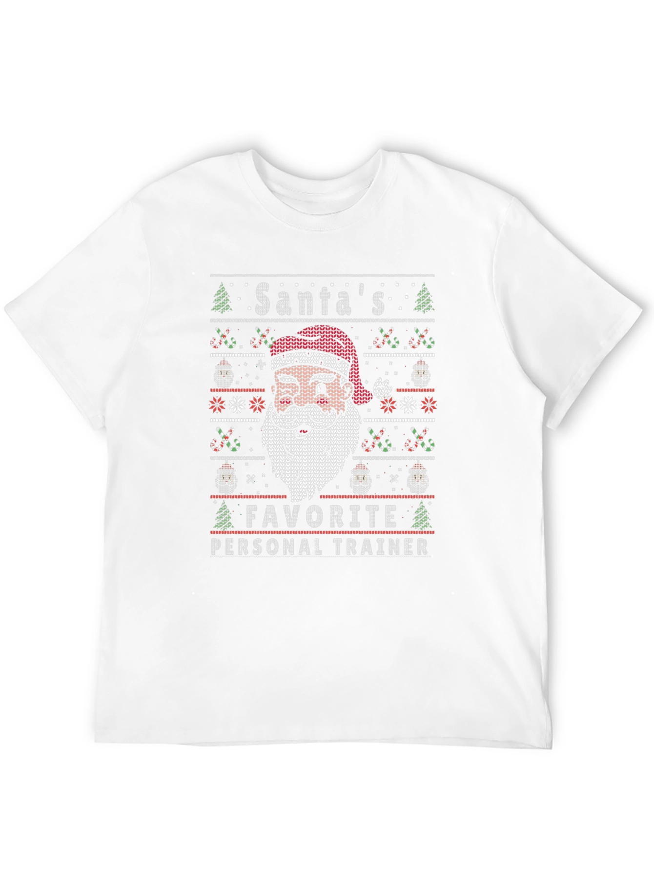 Santas Favorite Personal Trainer Ugly Christmas Sweater T-Shirt