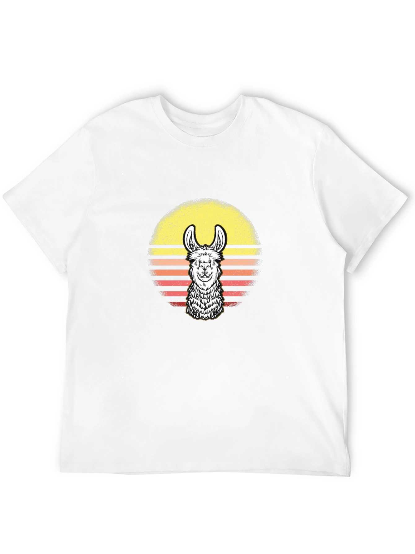 Retro Llama Sunset Graphic Tee