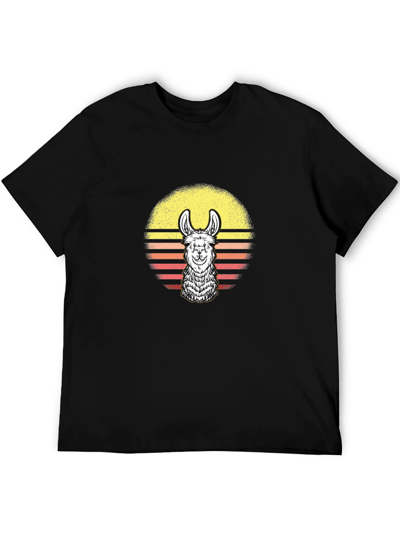 Retro Llama Sunset Graphic Tee