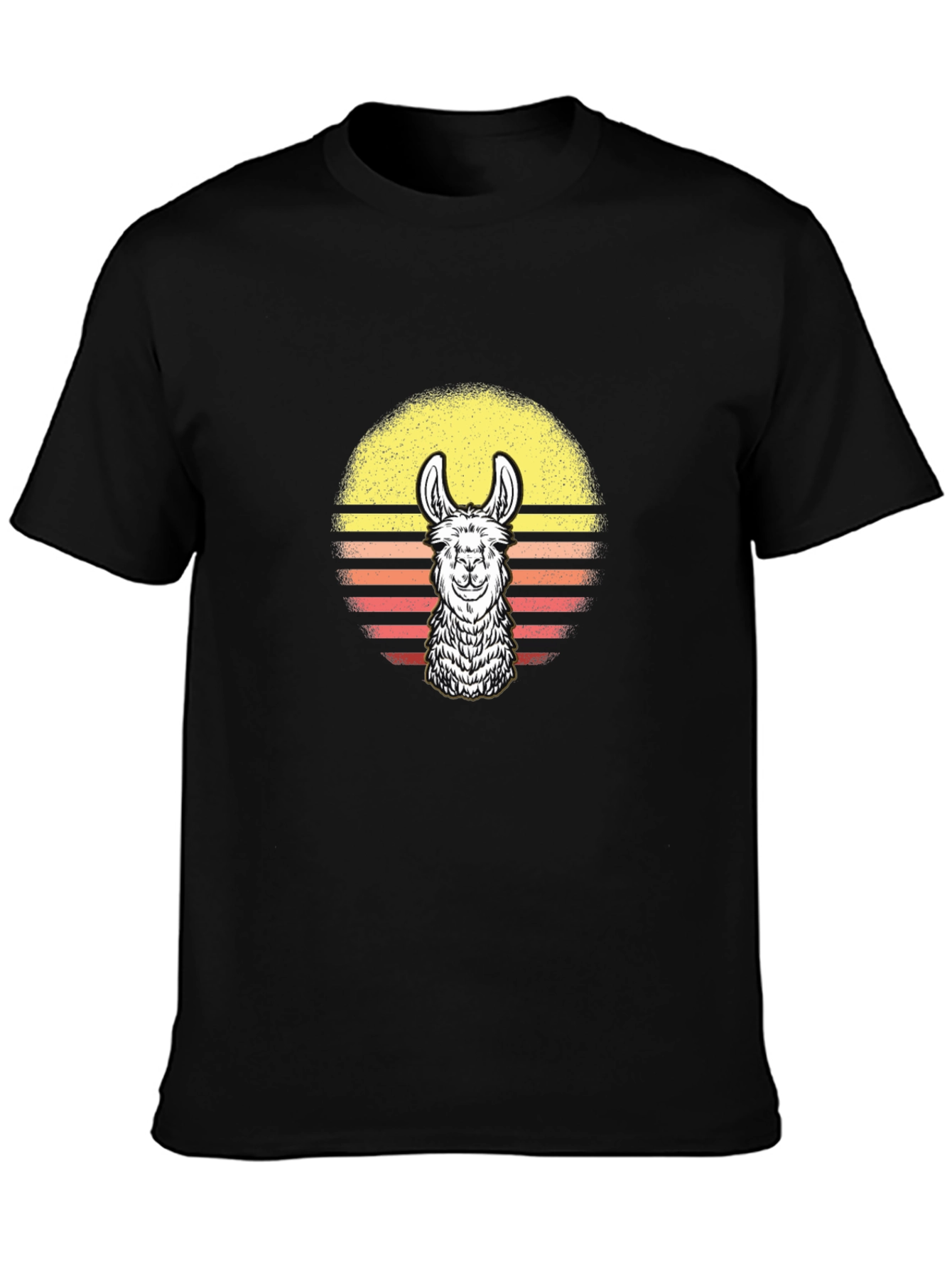 Retro Llama Sunset Graphic Tee