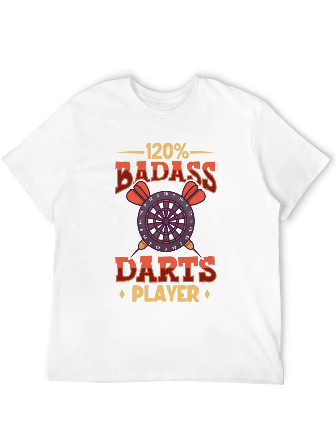 120% Badass Darts Player Graphic T-Shirt