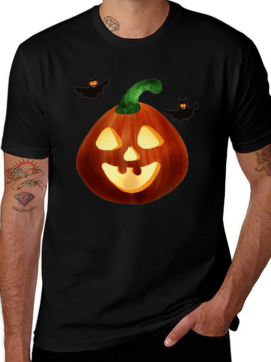 Halloween Pumpkin Graphic Tee - Spooky Season Style