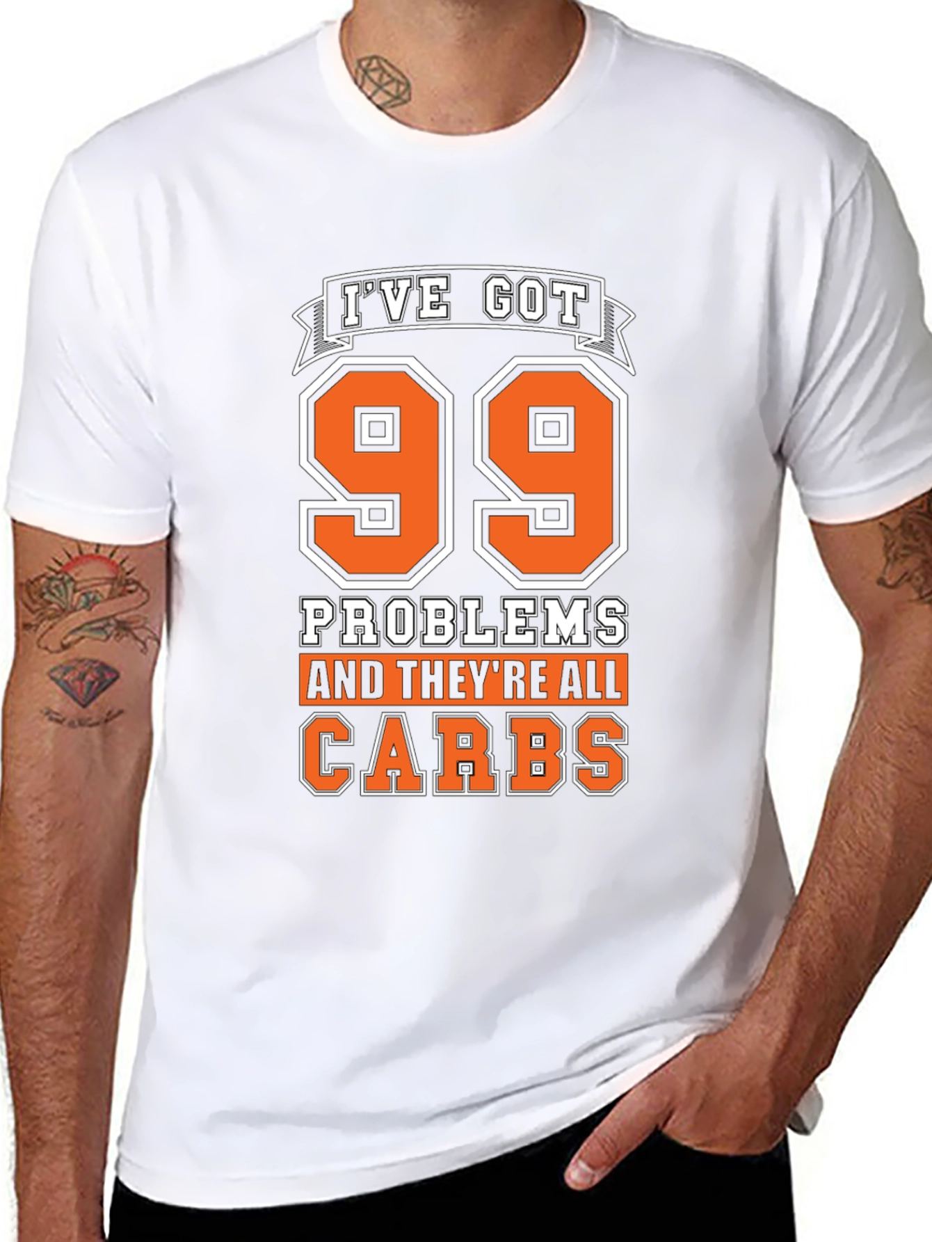 99 Problems Carbs T-Shirt - Humorous Foodie Tee