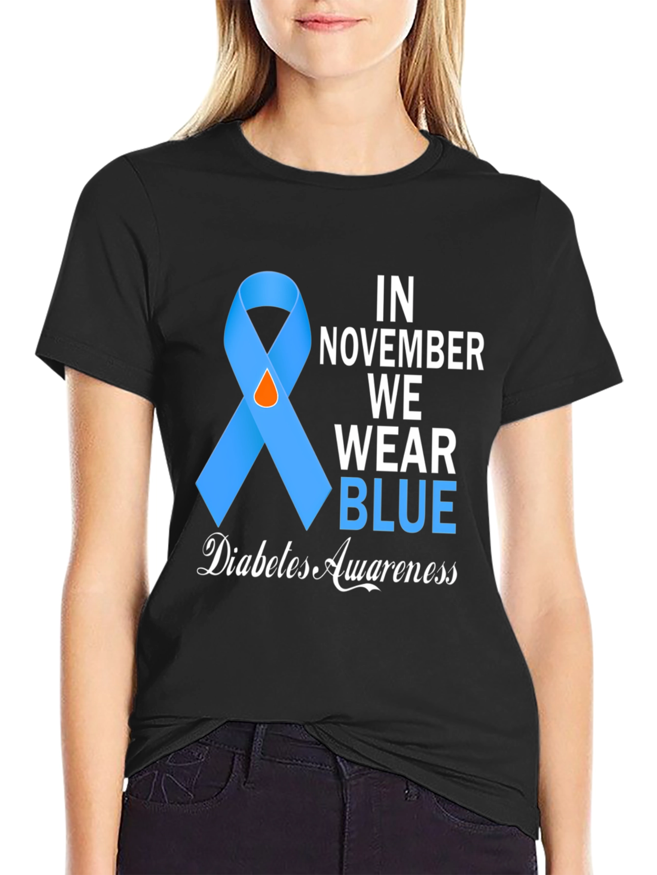 Diabetes Awareness T-Shirt: In November We Wear Blue