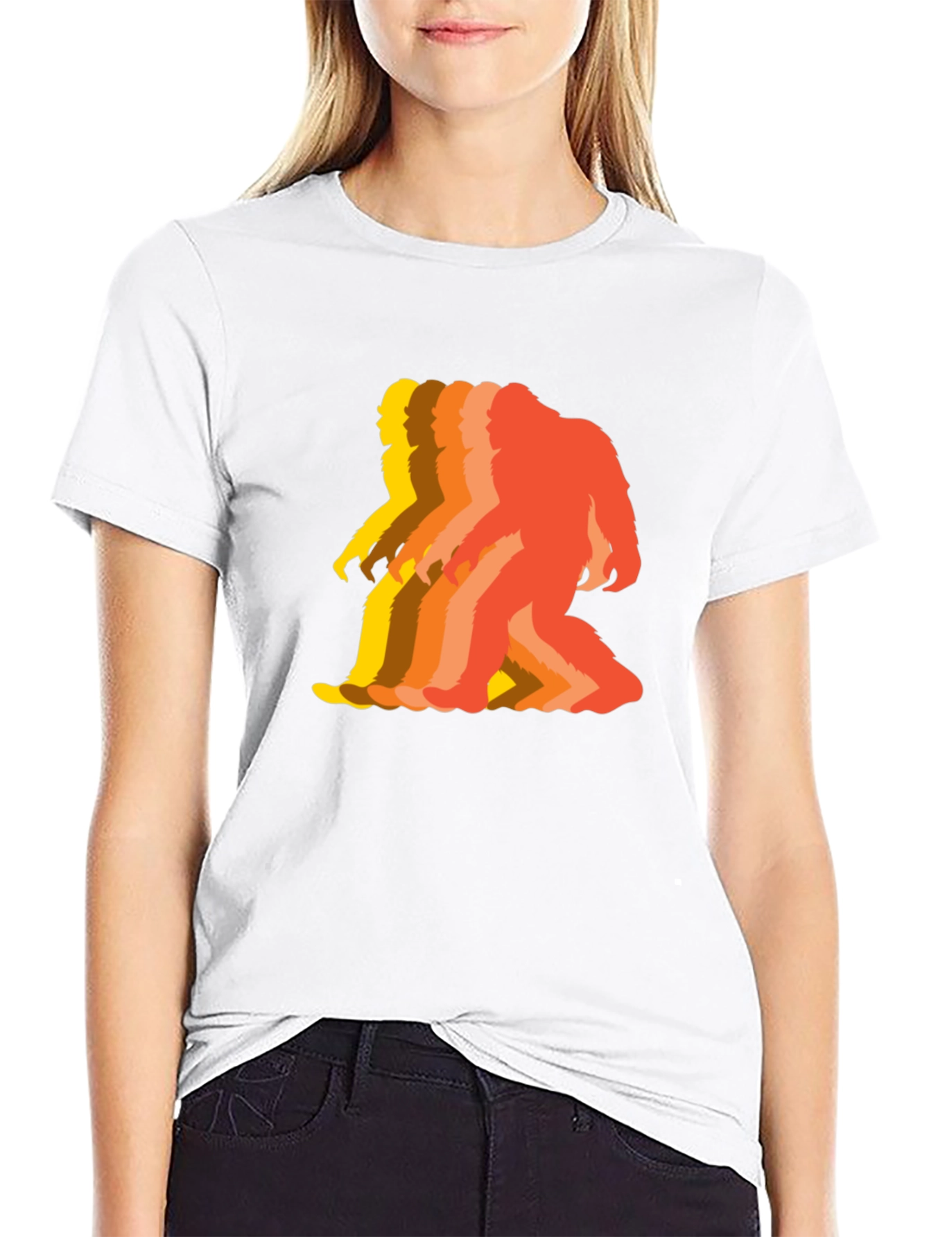 Retro Bigfoot T-Shirt - Squatch Silhouette Tee