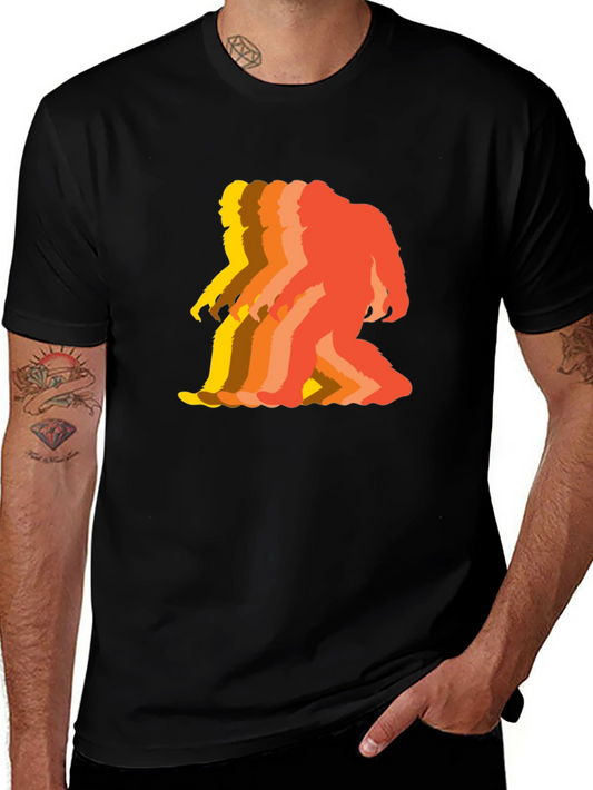 Retro Bigfoot T-Shirt - Squatch Silhouette Tee