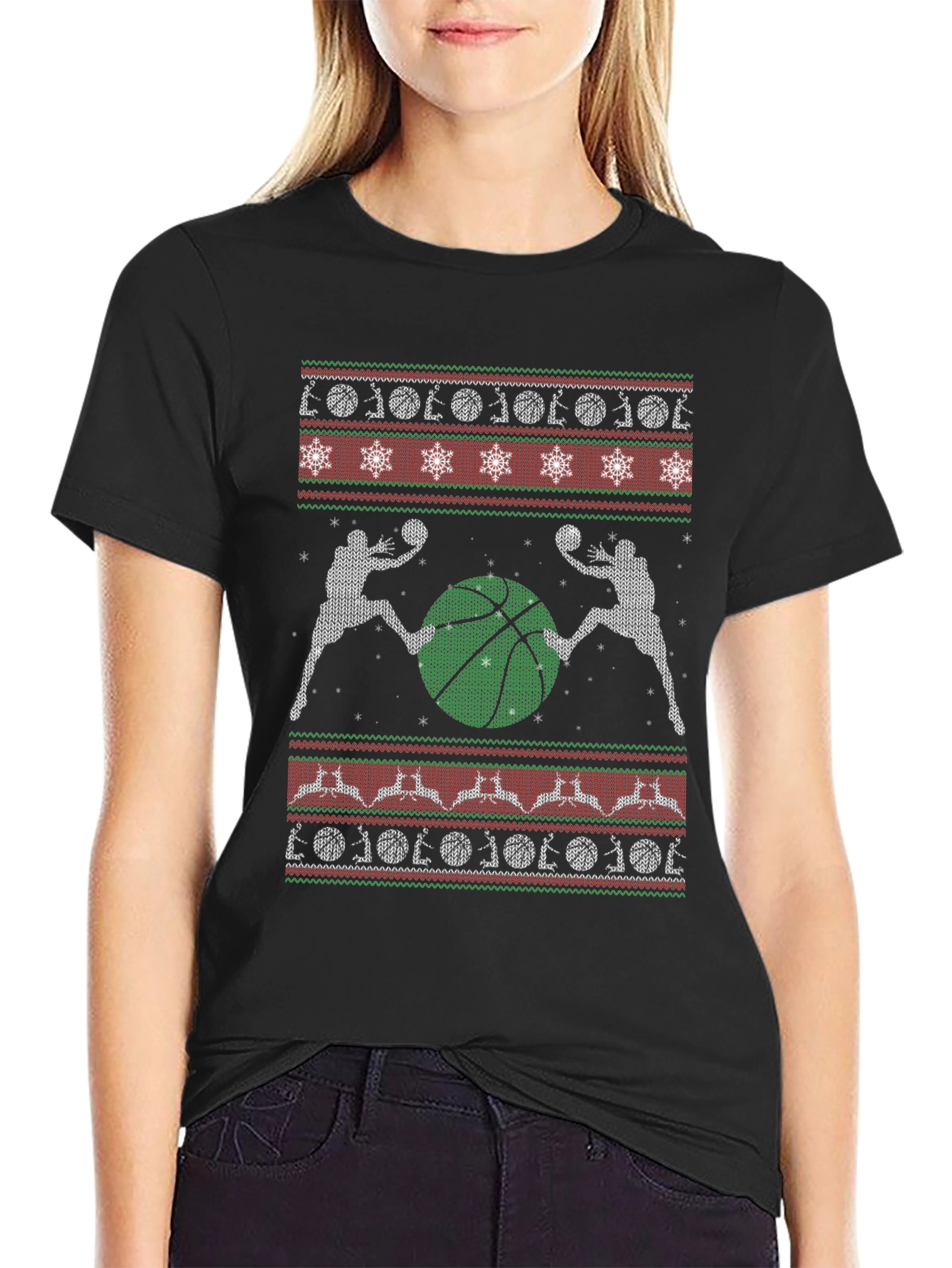Basketball Christmas T-Shirt