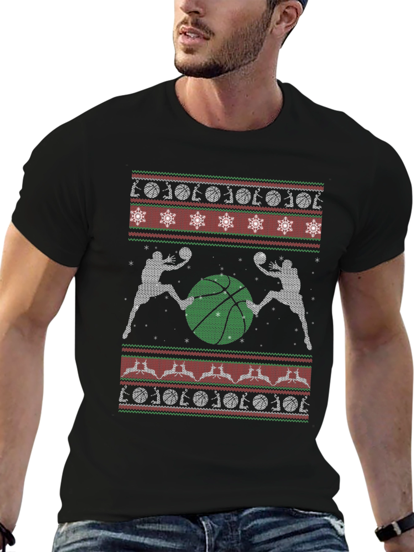 Basketball Christmas T-Shirt