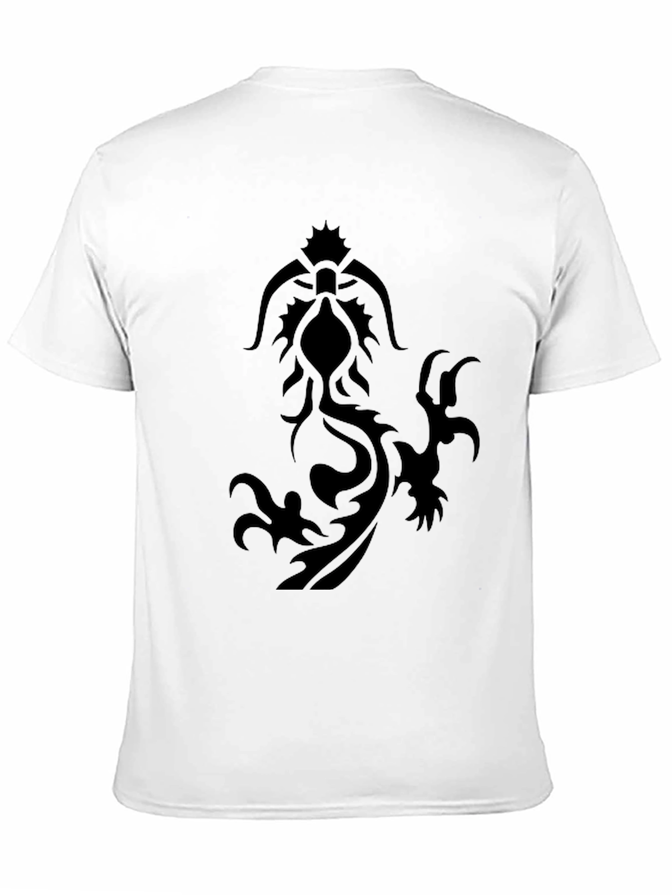 Black Tribal Dragon Graphic T-Shirt