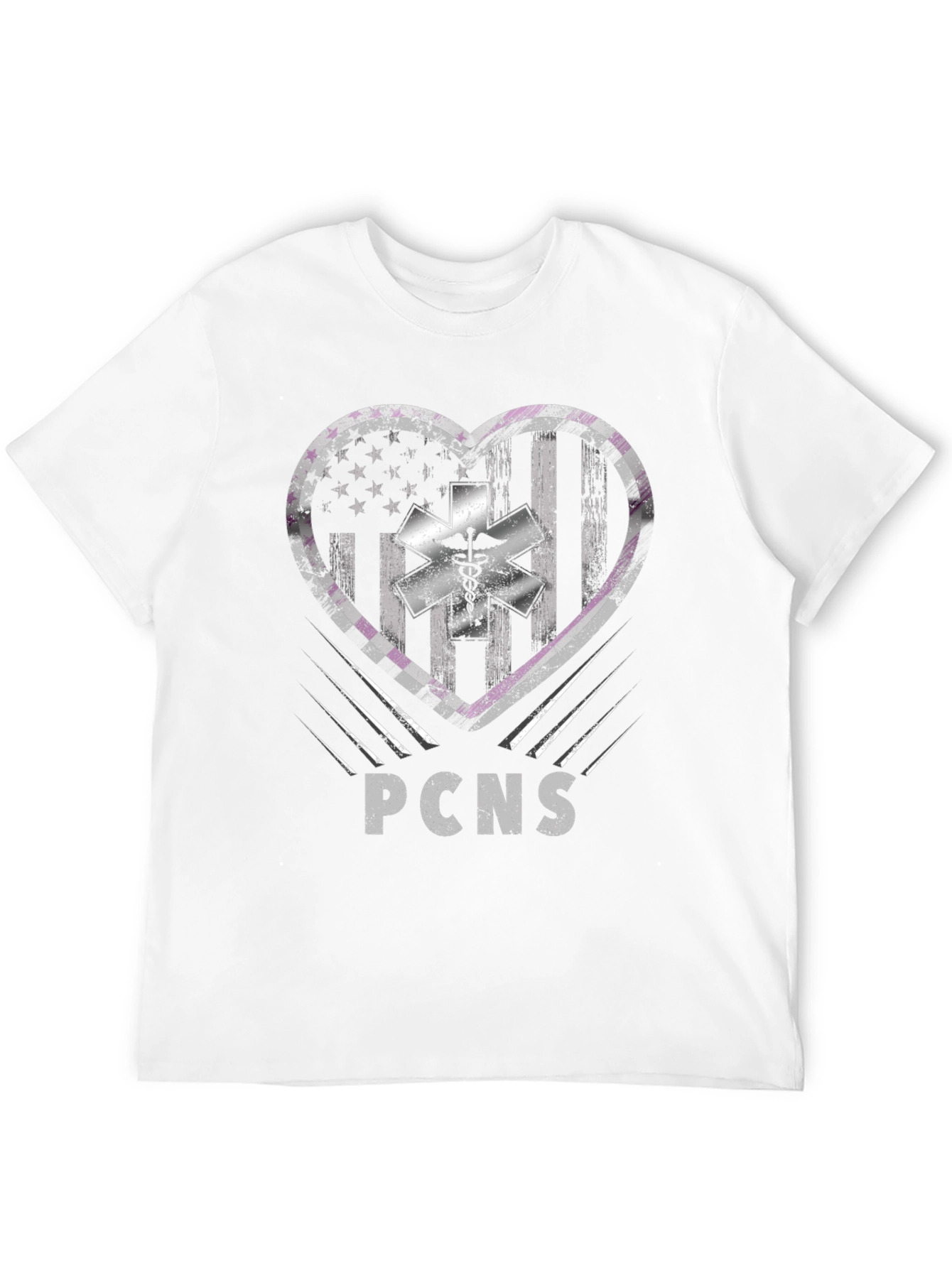 PCNS Heart Flag EMT T-Shirt - Paramedic EMS Tee