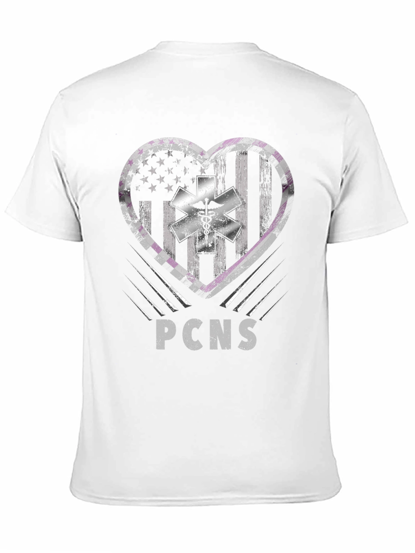 PCNS Heart Flag EMT T-Shirt - Paramedic EMS Tee