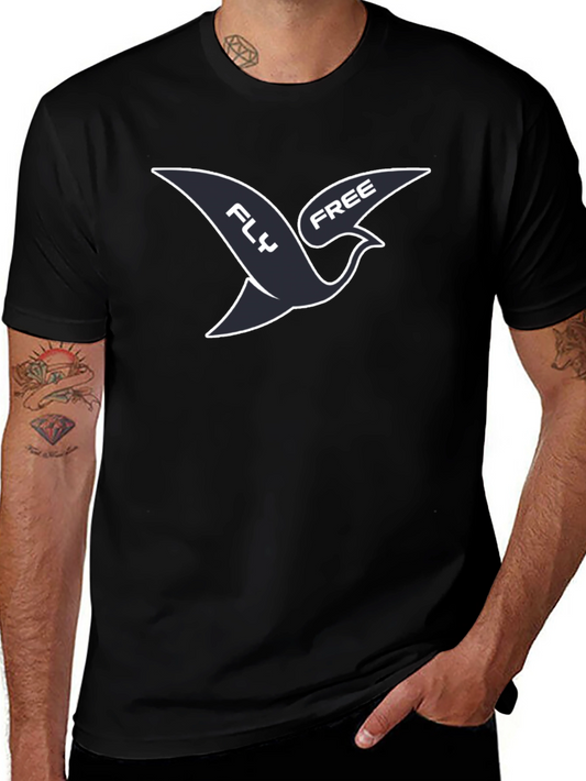 Fly Free Graphic Tee - Mens Casual Shirt