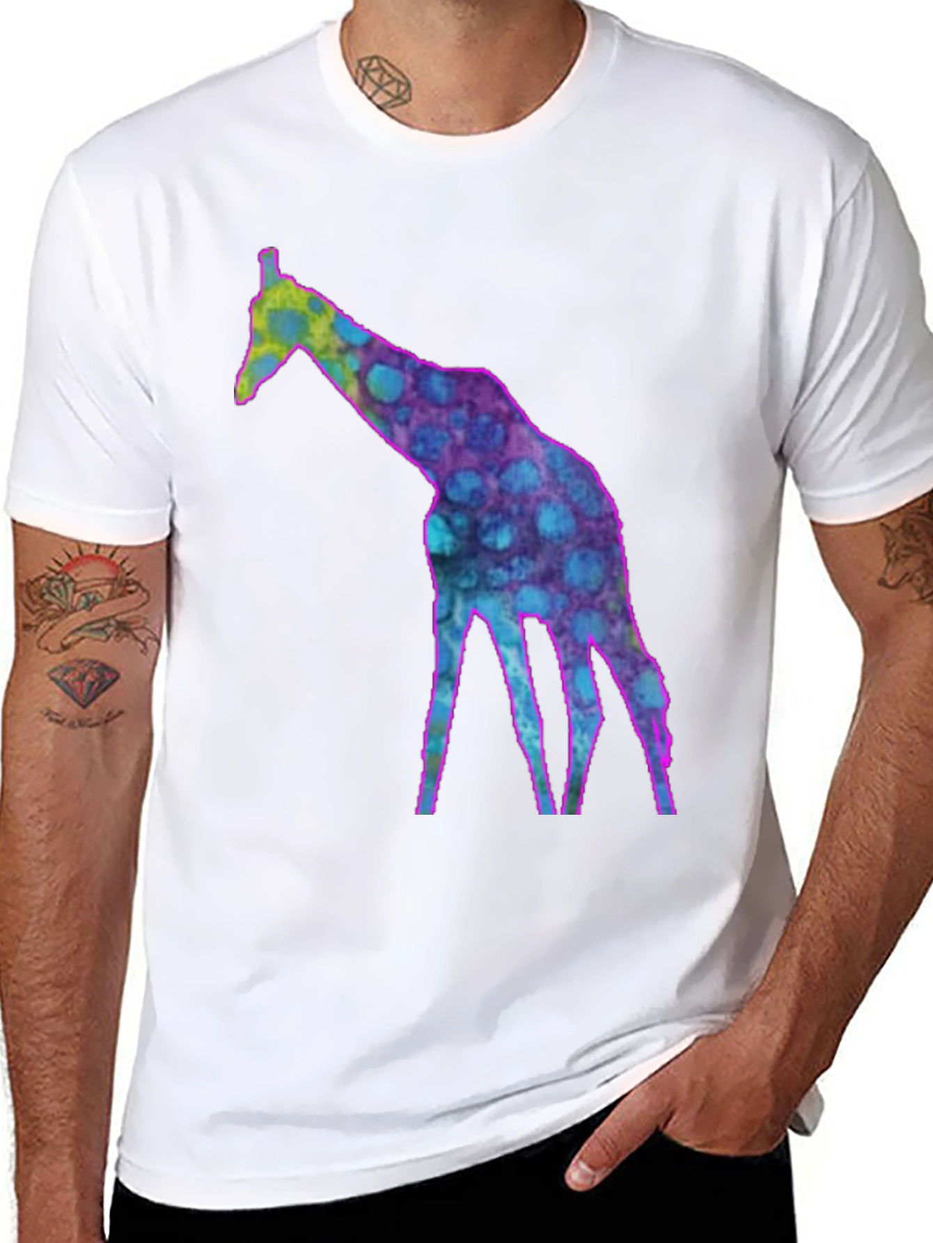 Cool Giraffe Graphic Tee - Funky Fashion T-Shirt