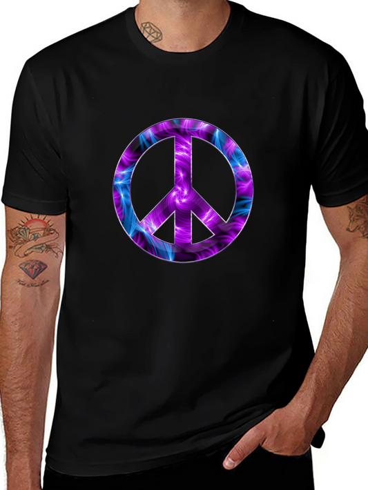 Peace Sign Graphic Tee - Black