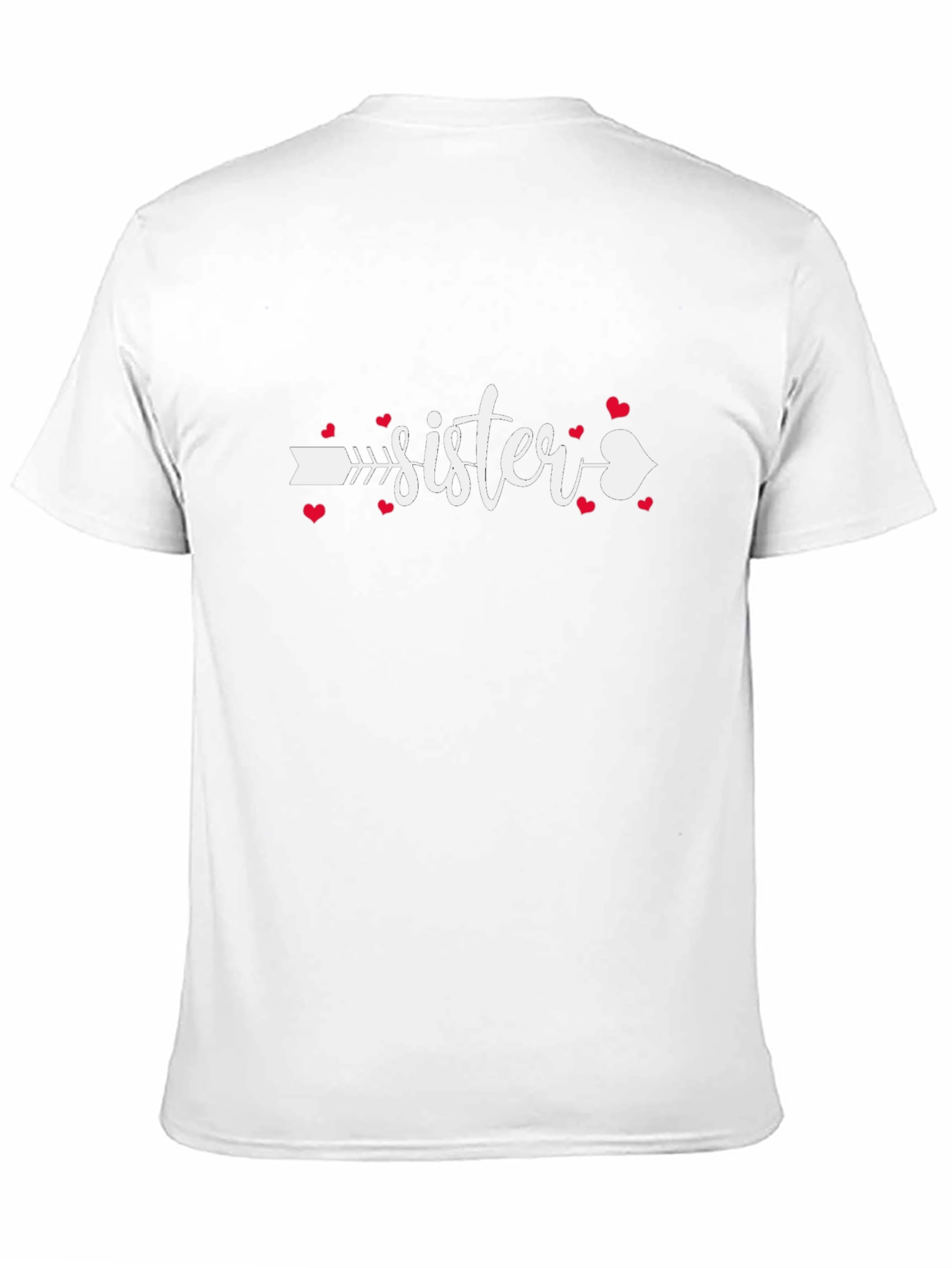 Sister Arrow Heart Graphic Tee - Black T-Shirt