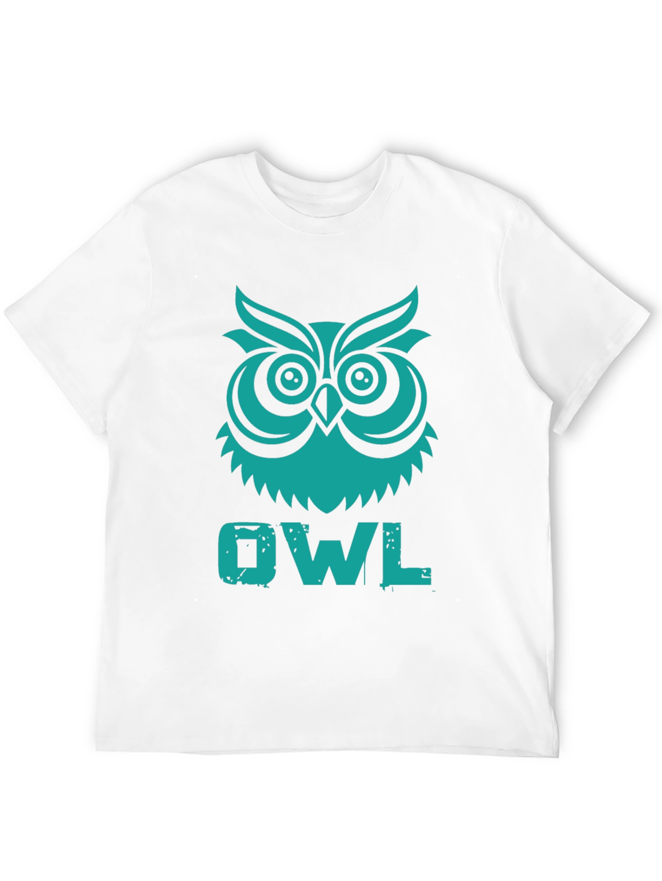 Owl Graphic Tee - Black Cotton T-Shirt