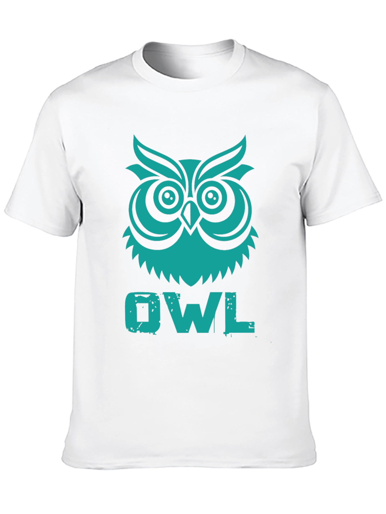 Owl Graphic Tee - Black Cotton T-Shirt